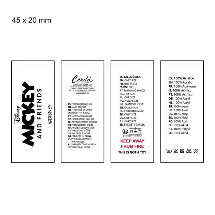 Bonnet et gants Minnie Mouse Rose