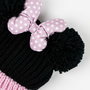 Bonnet et gants Minnie Mouse Rose