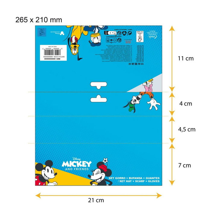 Bonnet et gants Minnie Mouse Rose