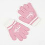Bonnet et gants Minnie Mouse Rose