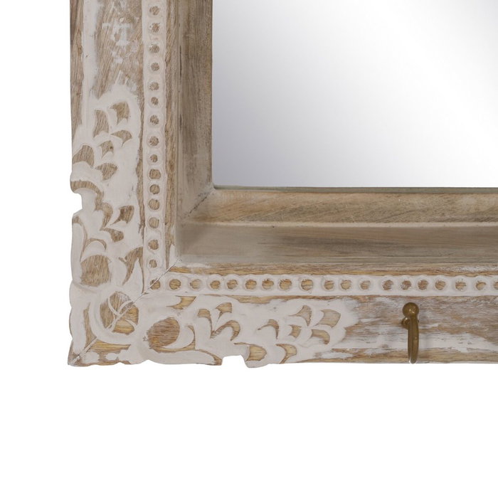 BigBuy Home Miroir mural Blanc Beige Vertical 61 x 10,79 x 38 cm BigBuy Home Miroir mural Blanc Beige Vertical 61 x 10,79 x 38 cm