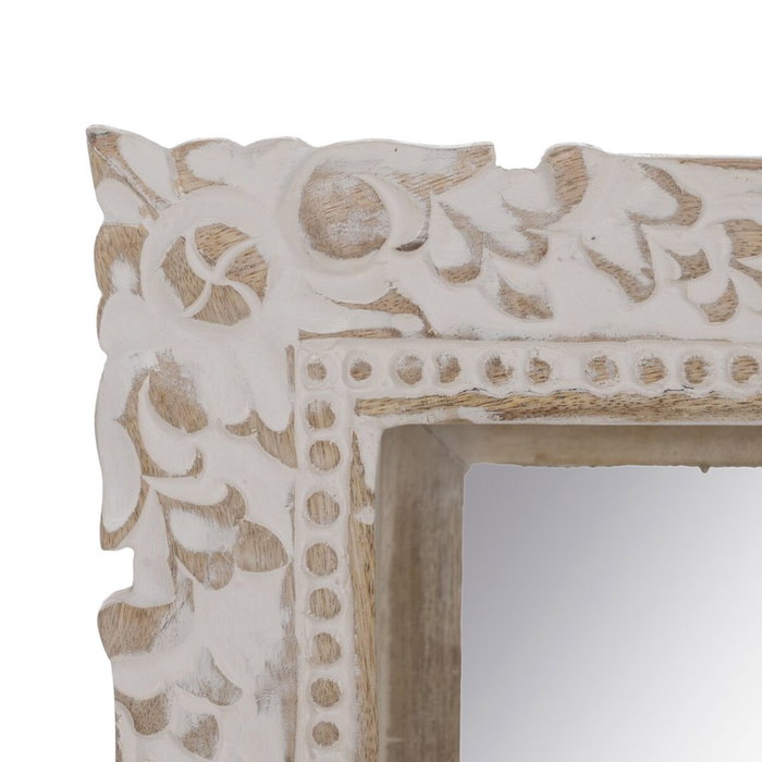BigBuy Home Miroir mural Blanc Beige Vertical 61 x 10,79 x 38 cm BigBuy Home Miroir mural Blanc Beige Vertical 61 x 10,79 x 38 cm