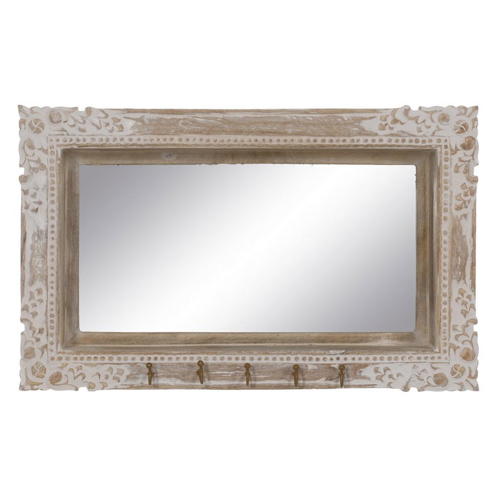 BigBuy Home Miroir mural Blanc Beige Vertical 61 x 10,79 x 38 cm BigBuy Home Miroir mural Blanc Beige Vertical 61 x 10,79 x 38 cm