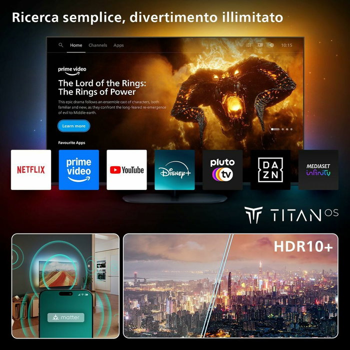 TV intelligente Philips 43PUS8010/12 43" 4K Ultra HD LED HDR TV intelligente Philips 43PUS8010/12 43" 4K Ultra HD LED HDR