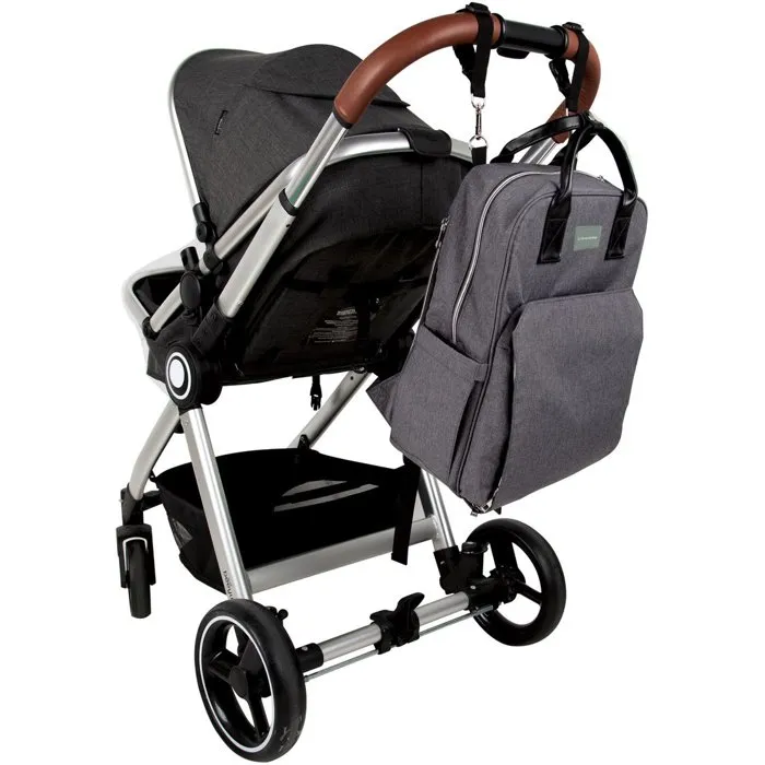 Dreambaby - Sac à dos à langer avec matelas, clips pour poussette et pochette à lingettes - Organisation de voyage spacieuse et durable pour bébé