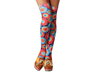 Chaussettes longues hippies multicolores pour déguisements années 60, Flower Power et looks rétro - Idéales pour fêtes à thème, carnaval et festivals