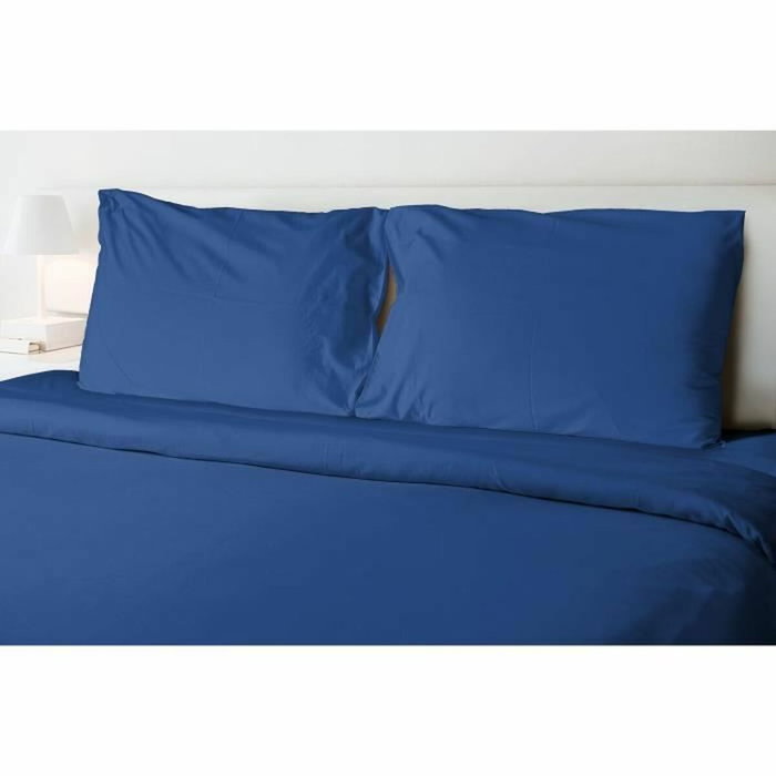 Home Linge Passion Drap plat Bleu 180 x 290 cm, Lit simple