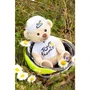Gipsy Toys - Peluche Officielle Tour de France - Ours en Maillot et Casquette 'Meilleur Jeune Vainqueur' Blanc - 24 cm