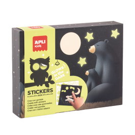 APLI KIDS Boîte de stickers Glow in the Dark Ours 20680