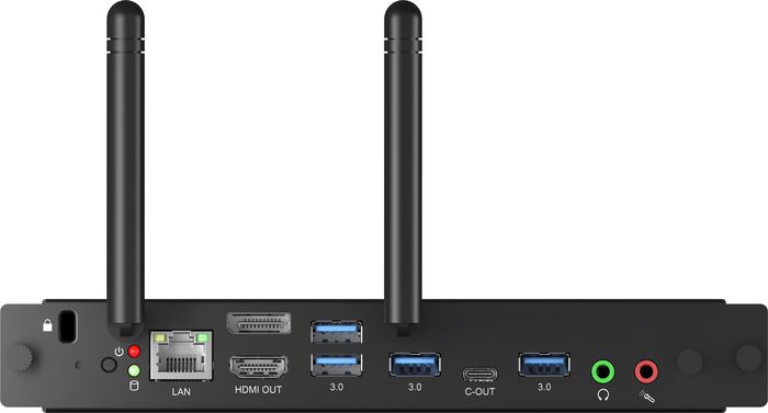 iiyama OPS Slot PC-Module avec processeur Intel Core i5-12450H, 8 Go RAM, 256 Go SSD, Windows 11 IoT, WiFi 6, Bluetooth, USB, HDMI, support UW5K