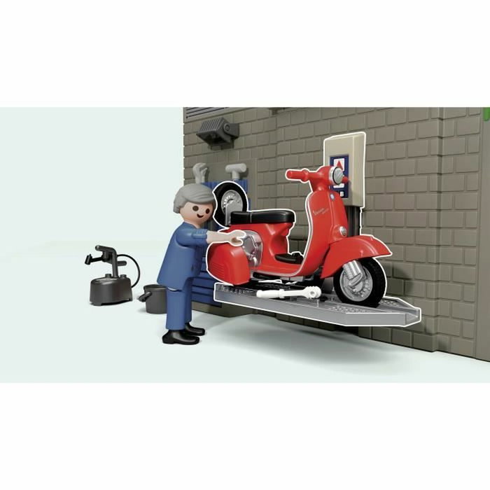 Playmobil Vespa Garage - Style rétro années 60