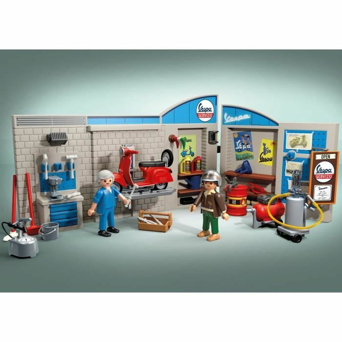 Playmobil Vespa Garage - Style rétro années 60