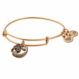 Alex And Ani Pulsera Sirena 2 Doré 20cm