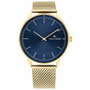 Tommy Hilfiger 1791877 - Montre Homme Dorée et Bleue