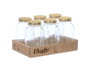 Vivalto Bocal de Conservation 950 ml 9x18x9 cm Verre et Plastique Transparent et Doré (Set de 12)