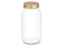 Vivalto Bocal de Conservation 950 ml 9x18x9 cm Verre et Plastique Transparent et Doré (Set de 12)