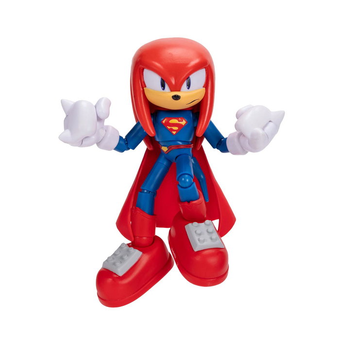 JAKKS PACIFIC Figurine Knuckles Superman Sonic 13 cm 22 Points d'Articulation