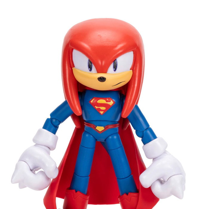 JAKKS PACIFIC Figurine Knuckles Superman Sonic 13 cm 22 Points d'Articulation