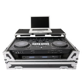 Magma Flightcase DDJ-REV5 avec Rack 19" 1U pour Contrôleur DJ Pioneer, Contreplaqué 9 mm, Aluminium, Roues de Transport