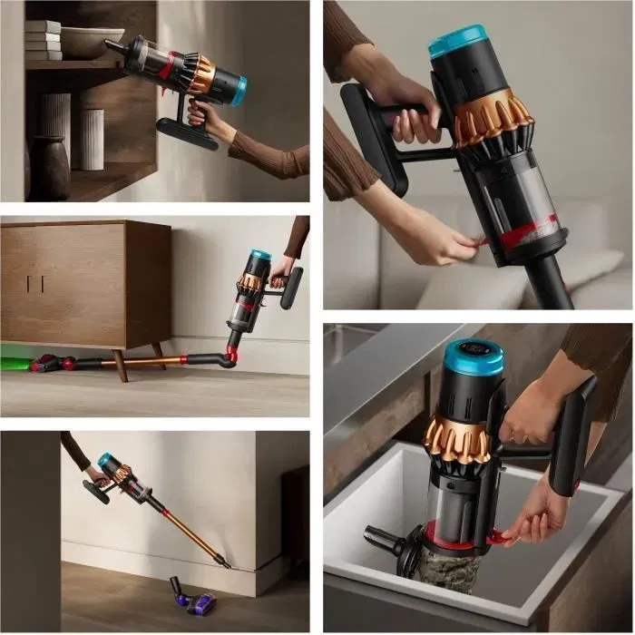 DYSON V16 Piston Animal Submarine - Aspirateur balai sans fil - Puissance 350 Airwatts - 3 en 1 : aspire, lave, aspirateur a main