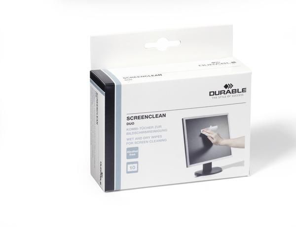 Durable SCREENCLEAN DUO Lingettes nettoyantes pour écrans