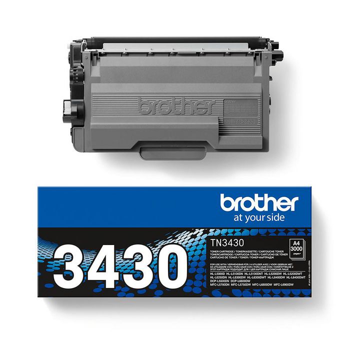 Brother TN-3430 - Cartouche de toner noir originale pour imprimante - Rendement 3000 pages - Compatibilité et fiabilité garanties
