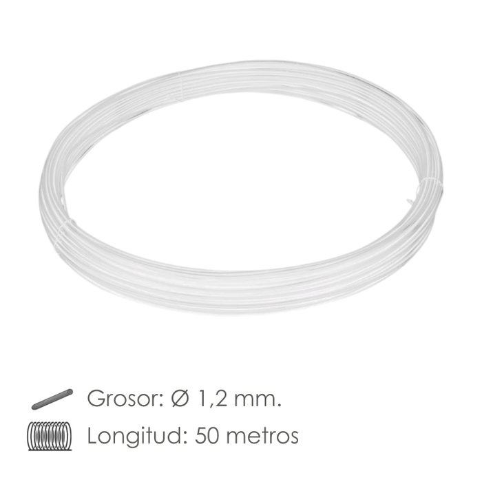 WOLFPACK LINEA PROFESIONAL Fil de fer plastifié Maurer 1,2 mm blanc (bobine 50 mètres) WOLFPACK LINEA PROFESIONAL Fil de fer plastifié Maurer 1,2 mm blanc (bobine 50 mètres)
