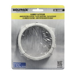 WOLFPACK LINEA PROFESIONAL Fil de fer plastifié Maurer 1,2 mm blanc (bobine 50 mètres)