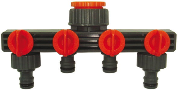 PLUVIA Adaptateur de prise de robinet pour tuyau 4 voies 1/2''=X6Y PLUVIA Adaptateur de prise de robinet pour tuyau 4 voies 1/2''=X6Y