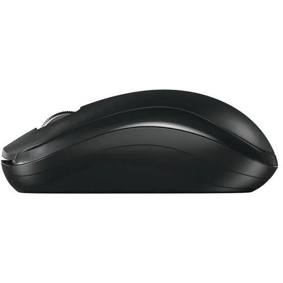 Cherry MW 2200 - Souris sans fil ergonomique 2,4 GHz compacte, 1300 dpi, nano-récepteur USB, symétrique pour gauchers et droitiers, pile AA incluse, Noir