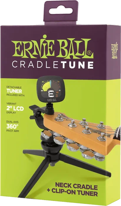 Ernieball Cradletune Support avec Accordeur Clip EB pour Guitare