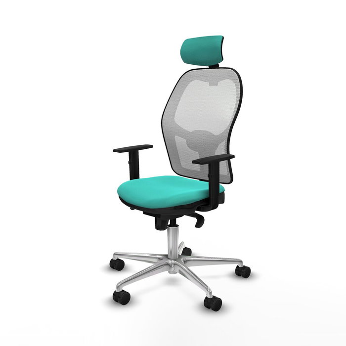 Piqueras y Crespo Chaise de Bureau avec Appui-tête Jorquera 1D086N2 Turquoise