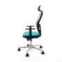 Piqueras y Crespo Chaise de Bureau avec Appui-tête Jorquera 1D086N2 Turquoise