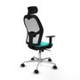 Piqueras y Crespo Chaise de Bureau avec Appui-tête Jorquera 1D086N2 Turquoise