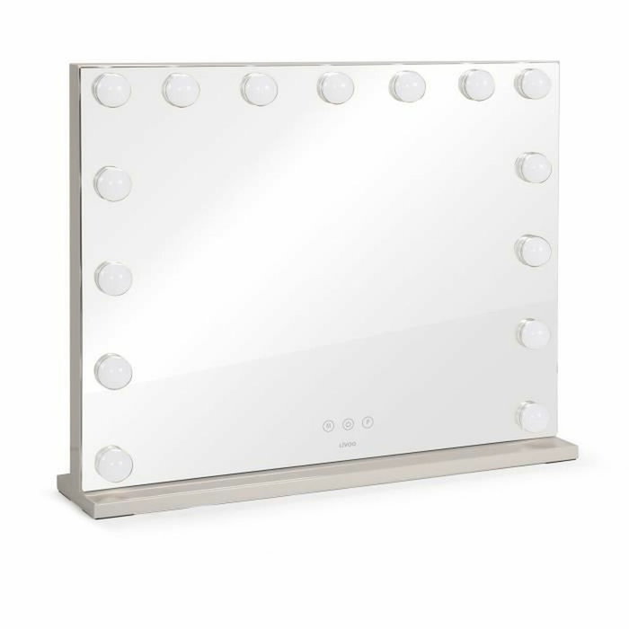 Livoo Miroir de maquillage Hollywood DOS207 Blanc Livoo Miroir de maquillage Hollywood DOS207 Blanc