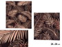 Giftdecor Toile 28x28 cm avec Feuilles Fond Noir Lot Assorti (Set de 36)