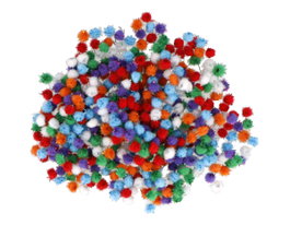 Innspiro Pompons en polypropylène mix brillants 5mm, 500 unités