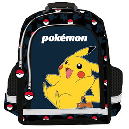 SAFTA Sac à Dos Pokémon Pokeball 41,5 cm avec Poche Avant Grande, Poches Latérales Porte-Bouteilles, Compartiments et Sangles Ergonomiques