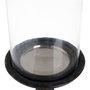 BigBuy Home Bougeoir Noir Bois Verre 18 x 18 x 47 cm