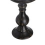 BigBuy Home Bougeoir Noir Bois Verre 18 x 18 x 47 cm