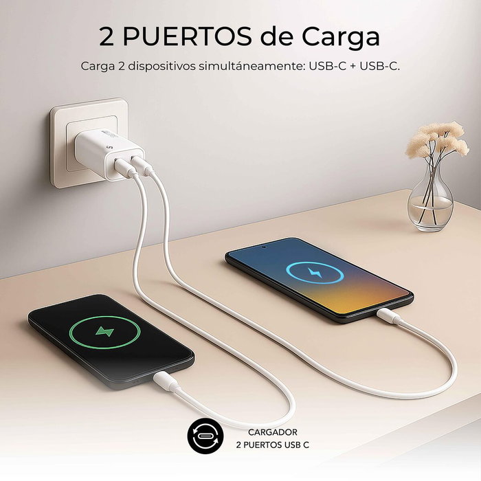 Chargeur de voiture Subblim SUBCHG-6G2520 Blanc 120 W Chargeur de voiture Subblim SUBCHG-6G2520 Blanc 120 W