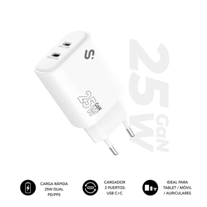 Chargeur de voiture Subblim SUBCHG-6G2520 Blanc 120 W Chargeur de voiture Subblim SUBCHG-6G2520 Blanc 120 W