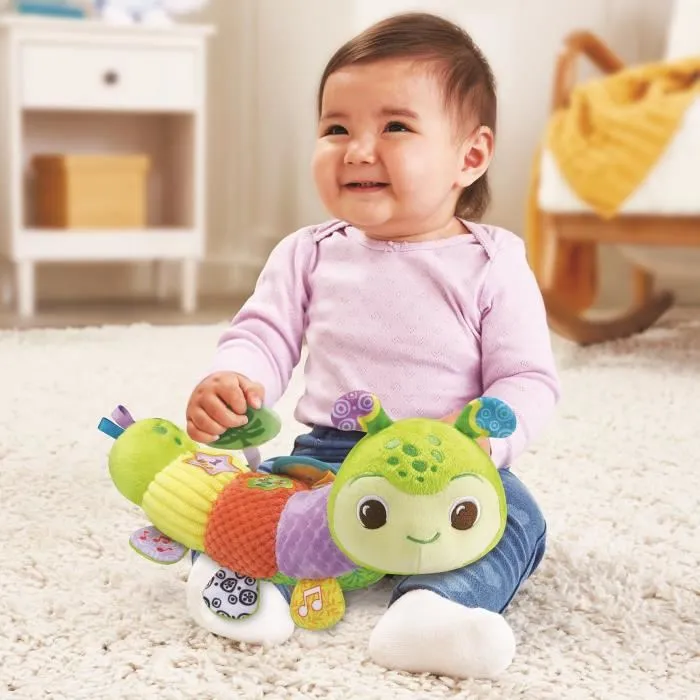 Vtech Baby Myrtille, ma lumi-chenille sensorielle en plastique recyclé, 3-36 mois