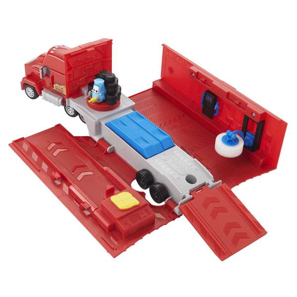 Mattel Camion Mack de Cars Transformable avec Piste pour Voitures Jouet - Jouet pour Enfants à Partir de 3 Ans