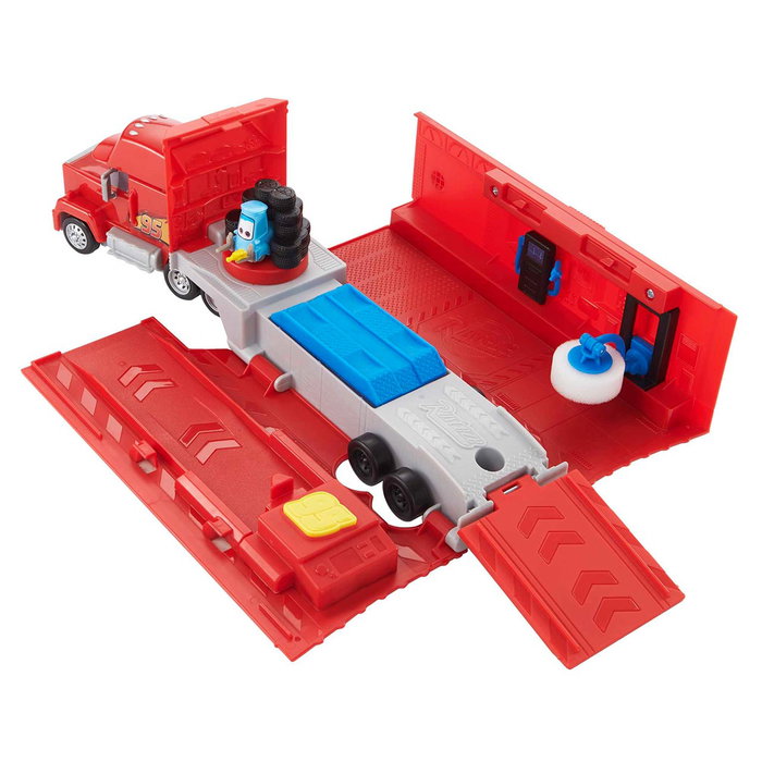 Mattel Mack Supercamion transformable Disney Pixar Cars avec Guido et piste de préparation