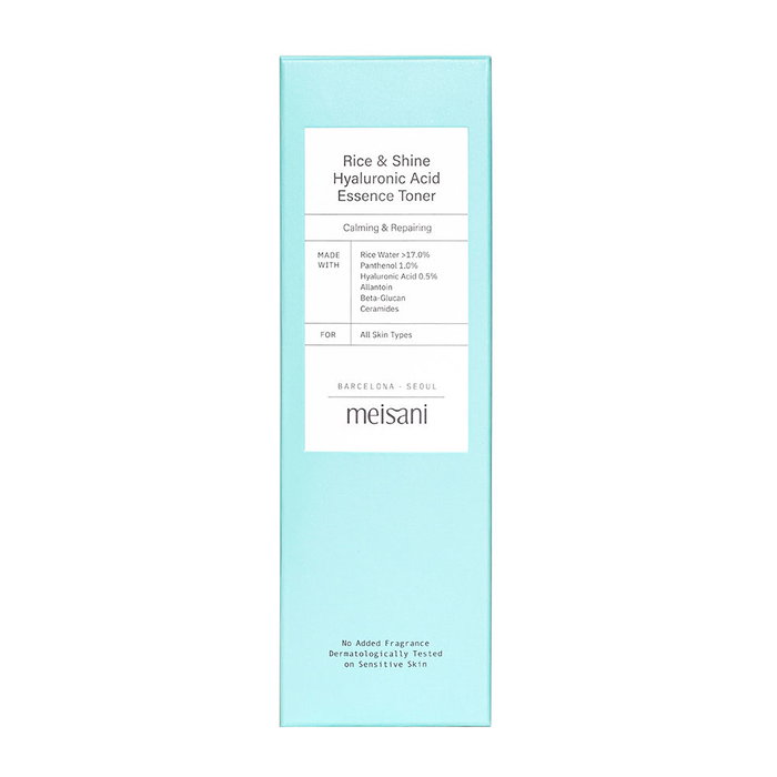 Meisani RICE AND SHINE Lotion Tonifiante à l'Acide Hyaluronique et au Son de Riz avec Complexe ABC - 150 ml