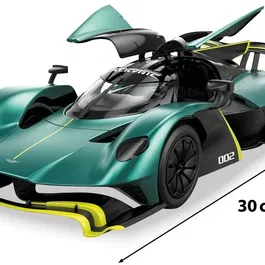 Mondo Motors Voiture télécommandée Aston Martin Valkyrie AMR Pro - Réplique 1:14 (35 cm) - Phares LED, portes papillon, direction précise 2.4 GHz - Jouet radiocommandé