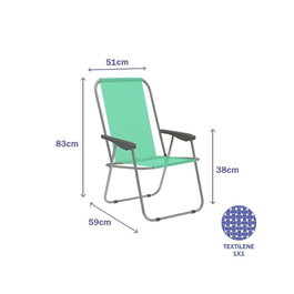 Chaise Pliante Marbueno Vert 59 x 83 x 51 cm