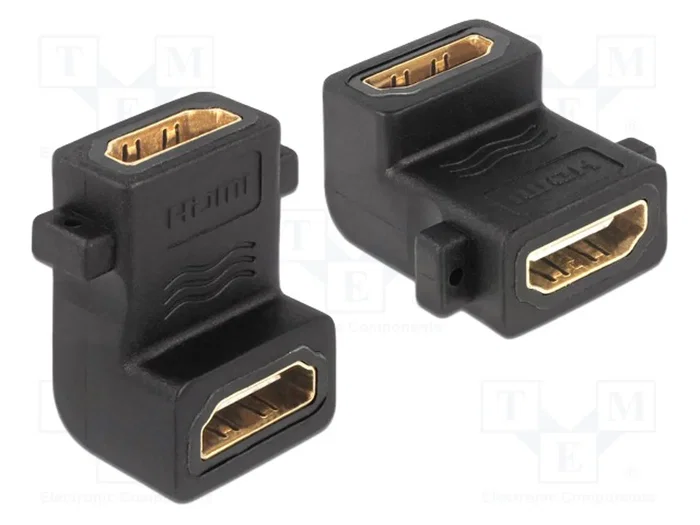 DELOCK Adaptateur HDMI socle vers HDMI prise 90° haut/bas DELOCK Adaptateur HDMI socle vers HDMI prise 90° haut/bas