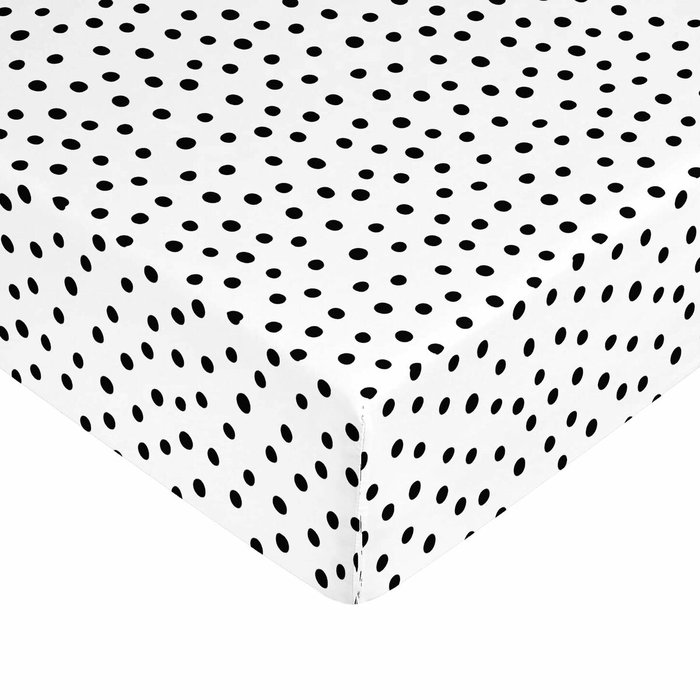 Drap housse Kids&Cotton Kibo Noir 60x120cm Drap housse Kids&Cotton Kibo Noir 60x120cm